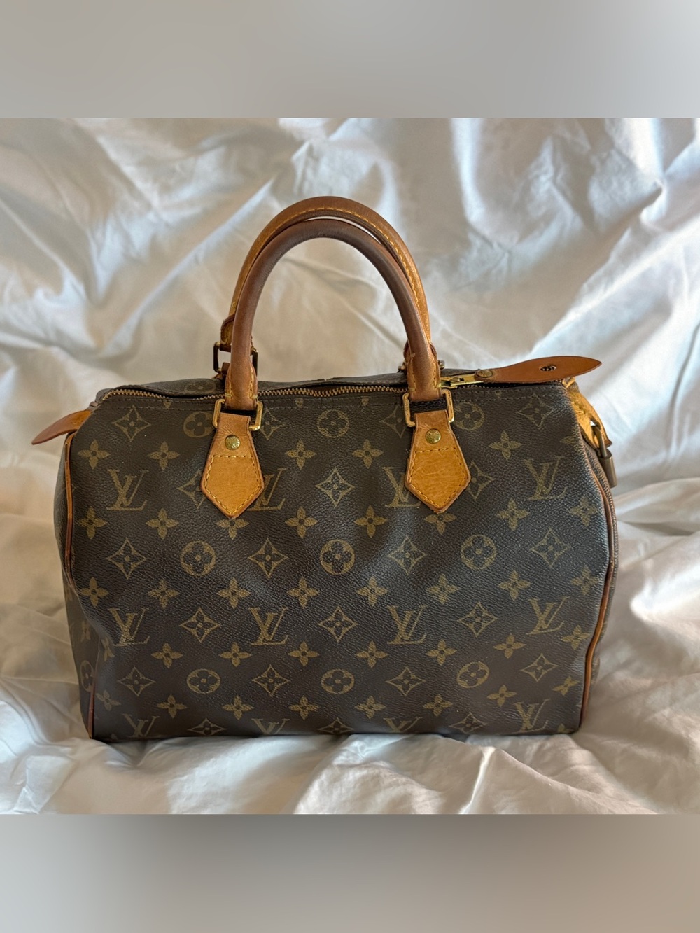 Louis Vuitton Speedy 30 Monogram Vintage Authenticated w/ Lock & 2 Keys